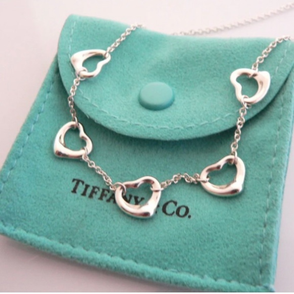Tiffany’s Elsa Peretti  Five Open Heart Tiffany’s  Necklace - Picture 14 of 14